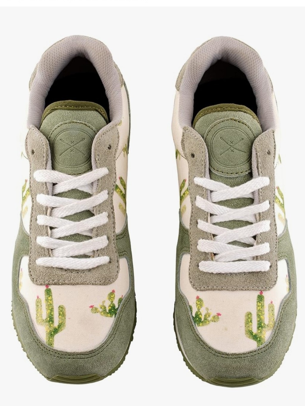 Inkkas Women's Cactus Print Jogger Sneakers In Olive And Cream Size 7 Nwt — image 4 of 8